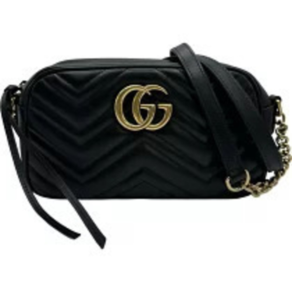 Gucci GG Marmont Shoulder Bag Black Leather